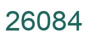 Number 26084 green image