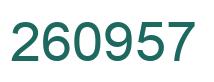 Number 260957 green image