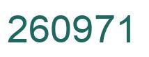 Number 260971 green image