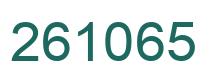 Number 261065 green image