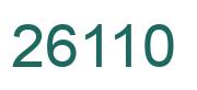 Number 26110 green image