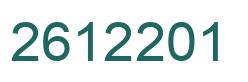 Number 2612201 green image