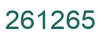 Number 261265 green image