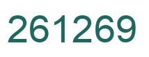 Number 261269 green image