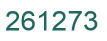 Number 261273 green image