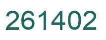 Número 261402 imagen verde
