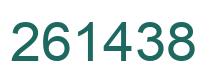 Number 261438 green image