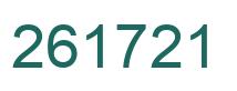 Number 261721 green image