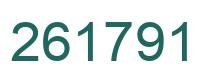 Number 261791 green image