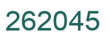 Number 262045 green image
