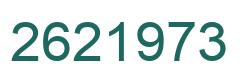 Number 2621973 green image