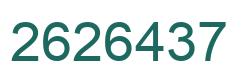 Number 2626437 green image