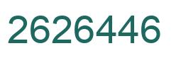 Number 2626446 green image