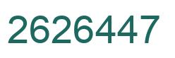Number 2626447 green image