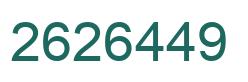 Number 2626449 green image