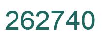 Number 262740 green image