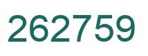 Number 262759 green image