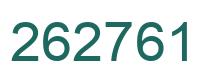 Number 262761 green image