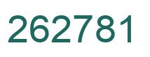 Number 262781 green image