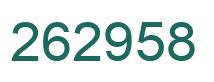 Number 262958 green image
