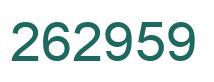 Number 262959 green image