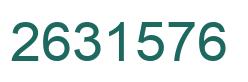 Number 2631576 green image