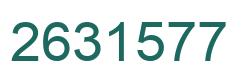 Number 2631577 green image