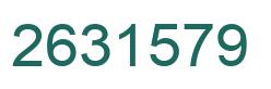 Number 2631579 green image