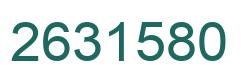 Number 2631580 green image