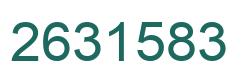 Number 2631583 green image