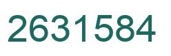 Number 2631584 green image