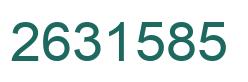 Number 2631585 green image