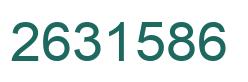 Number 2631586 green image
