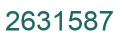 Number 2631587 green image