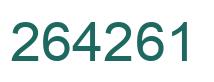 Number 264261 green image