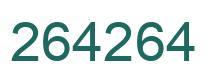 Number 264264 green image