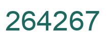 Number 264267 green image