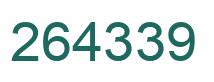 Number 264339 green image