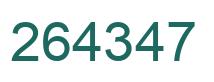 Number 264347 green image