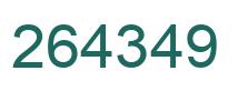 Number 264349 green image
