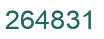 Number 264831 green image