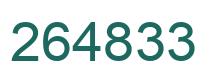Number 264833 green image