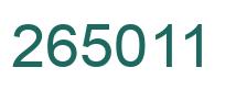 Number 265011 green image