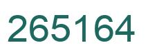 Number 265164 green image