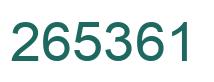 Number 265361 green image