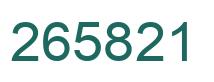 Number 265821 green image