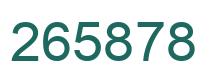 Number 265878 green image