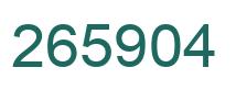 Number 265904 green image