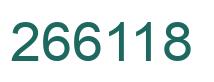 Number 266118 green image