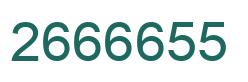 Number 2666655 green image